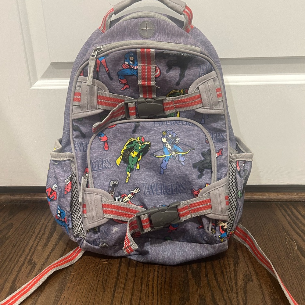Large Marvel Avengers Kids Backpack - Gray and Red (Glow in the dark)